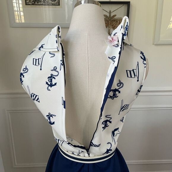 Vintage 70s Jerell of Texas Nautical A-line Dress XS - Picture 8 of 10